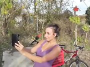 Hidden camera outdoor sex and blowjob in public