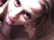 Very superb girl swallowing enormous black dong and tasting the cum